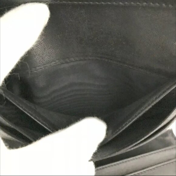 AUTHENTIC CHANEL BLACK CC LOGO GRAINED CALF SKIN TRIFOLD WALLET - Picture 8 of 8